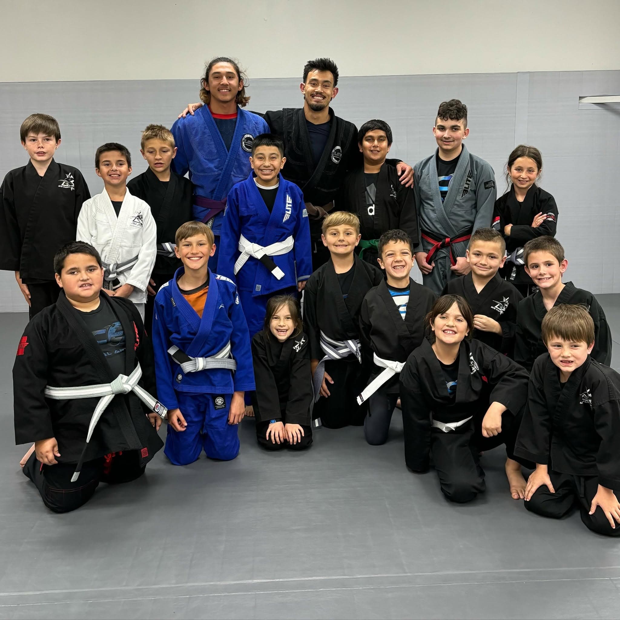 Ace Martial Arts students training together